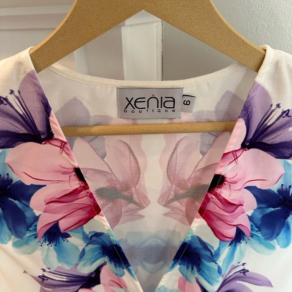 Xenia Women’s V-Neck Floral Romper With Adjustable Waist - Picture 5 of 5